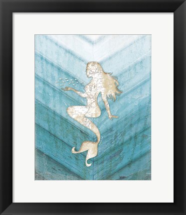 Framed Coastal Mermaid II Print