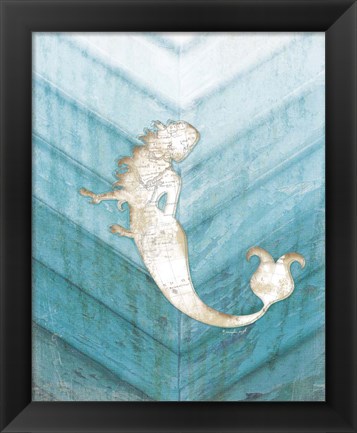 Framed Coastal Mermaid IV Print