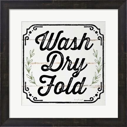 Framed Wash, Dry, Fold, II Print