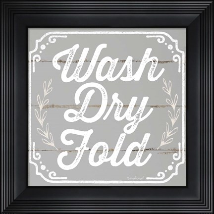 Framed Wash, Dry, Fold III Print