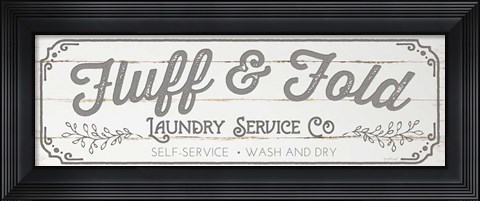 Framed Fluff &amp; Fold - Gray Print