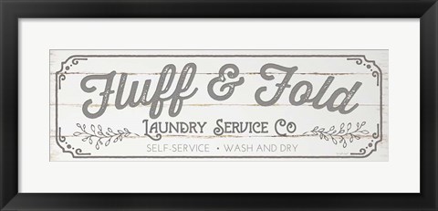 Framed Fluff &amp; Fold - Gray Print
