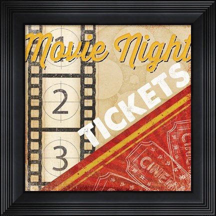 Framed Movie Night Print