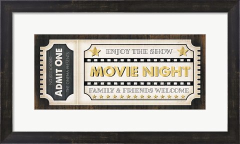 Framed Movie Ticket Print