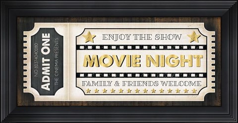 Framed Movie Ticket Print