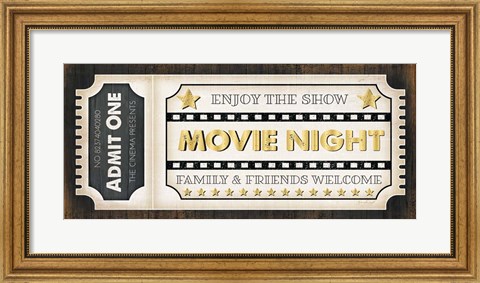 Framed Movie Ticket Print