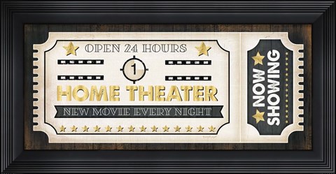Framed Movie Ticket II Print