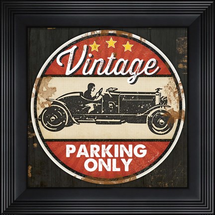 Framed Vintage Parking Print