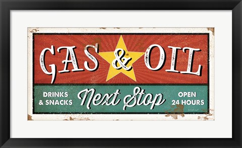 Framed Gas and Oil Print