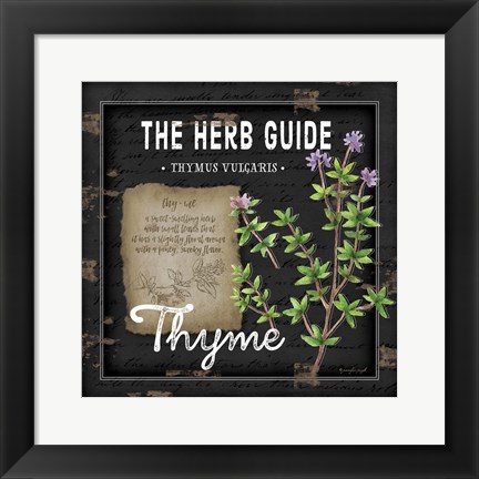 Framed Herb Guide Thyme Print