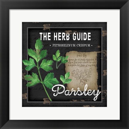Framed Herb Guide Parsley Print