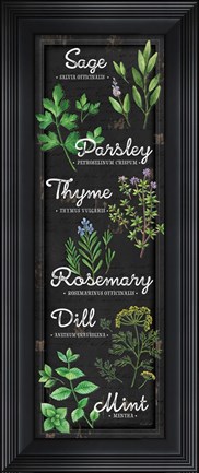 Framed Herbs Print