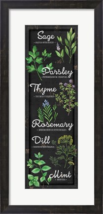 Framed Herbs Print