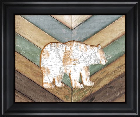 Framed Lodge Bear Print
