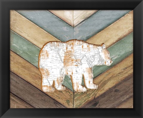 Framed Lodge Bear Print