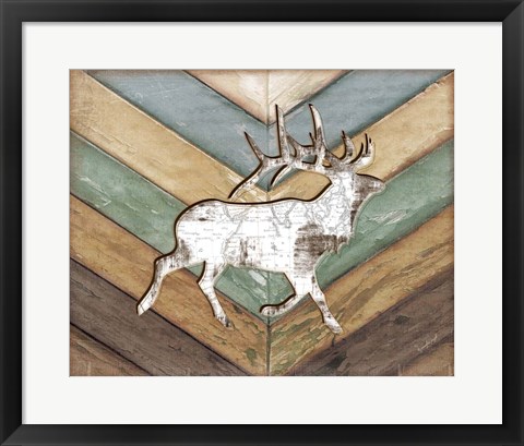 Framed Lodge Elk Print