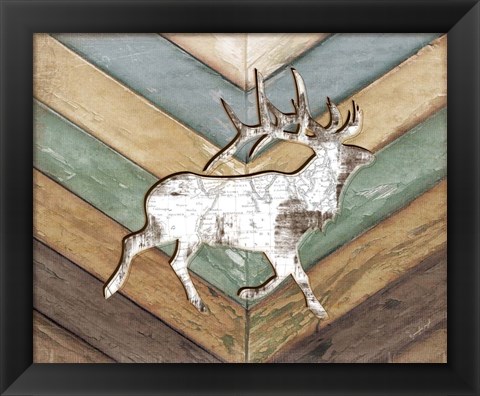 Framed Lodge Elk Print