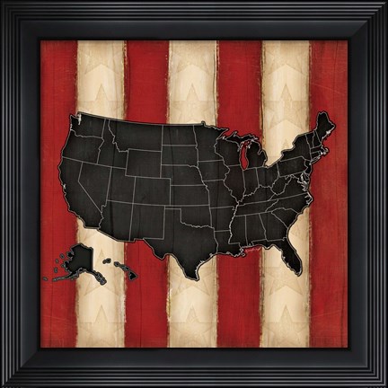 Framed United States Print