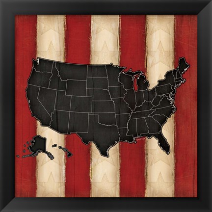 Framed United States Print