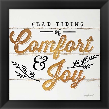 Framed Comfort and Joy Print