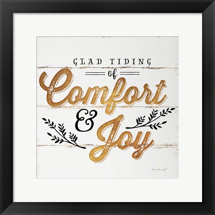 Framed Comfort and Joy Print