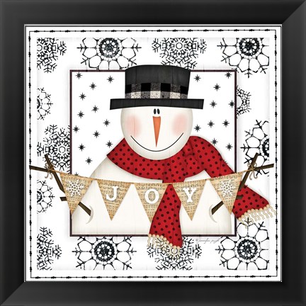 Framed Snowman Snowflake IV Print