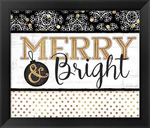 Framed Merry &amp; Bright Print