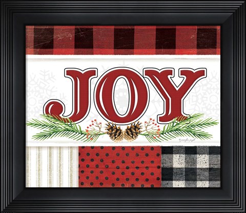 Framed Joy Plaid Print