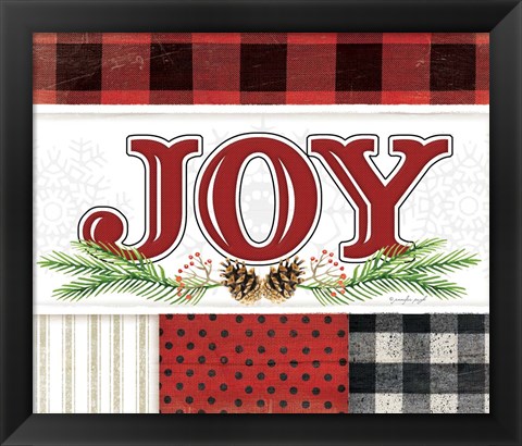 Framed Joy Plaid Print