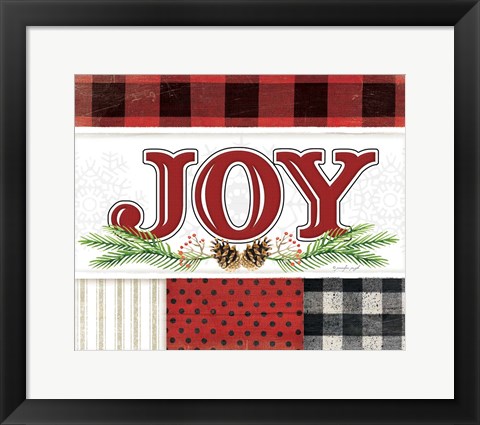 Framed Joy Plaid Print