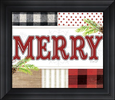 Framed Merry Plaid Print