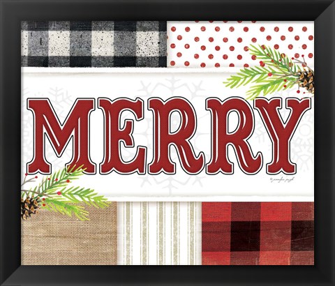 Framed Merry Plaid Print