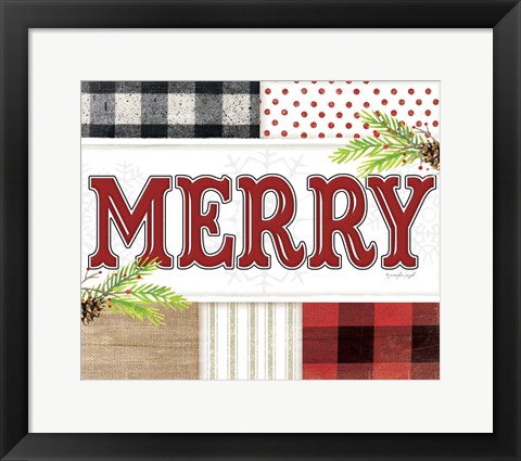 Framed Merry Plaid Print