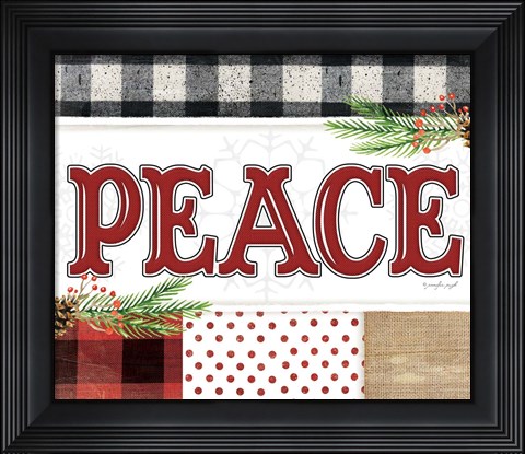 Framed Peace Plaid Print