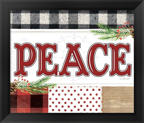 Framed Peace Plaid Print