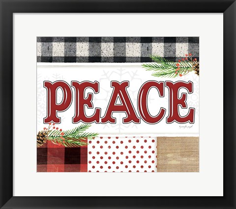 Framed Peace Plaid Print