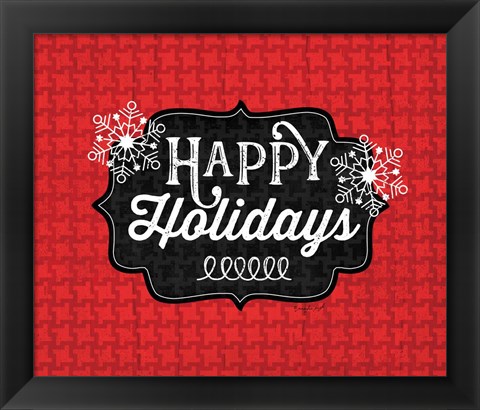 Framed Happy Holidays Print