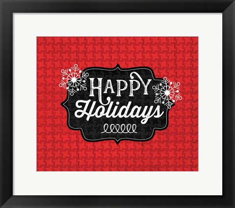 Framed Happy Holidays Print