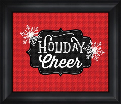 Framed Holiday Cheer - Red Plaid Print