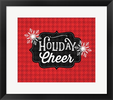 Framed Holiday Cheer - Red Plaid Print