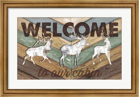 Framed Lodge Welcome Print