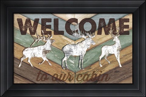 Framed Lodge Welcome Print