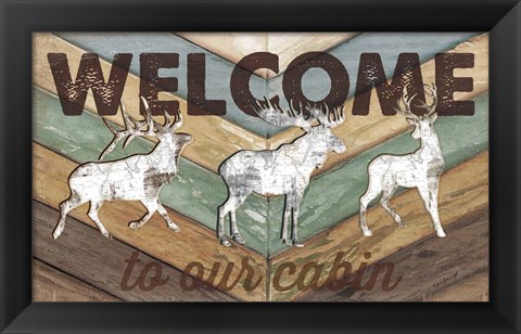 Framed Lodge Welcome Print