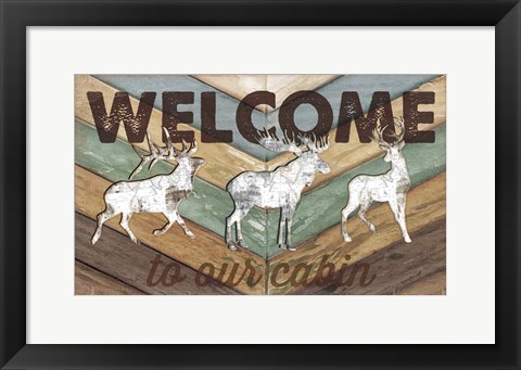 Framed Lodge Welcome Print