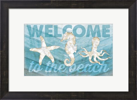 Framed Coastal Welcome Print