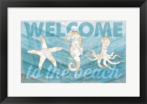 Framed Coastal Welcome Print