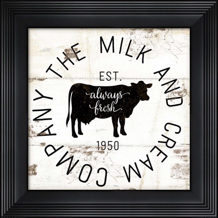 Framed Milk and Cream Company Print