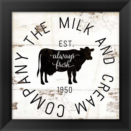 Framed Milk and Cream Company Print