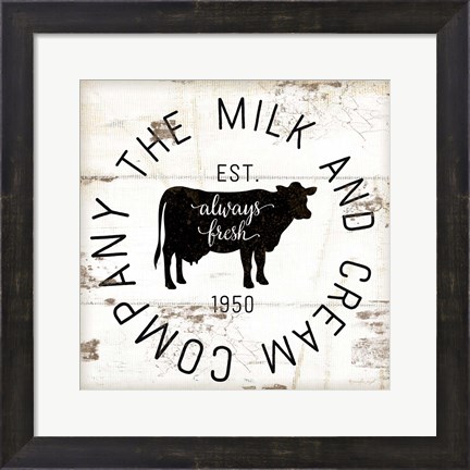 Framed Milk and Cream Company Print