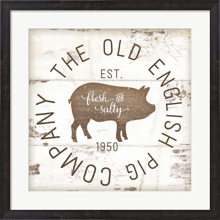Framed Old Pig Company II Print